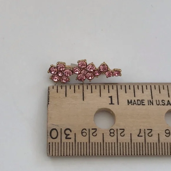 Nwt Kate Spade NY Pink Floral Pierced Crawler Earrings - Picture 8 of 8